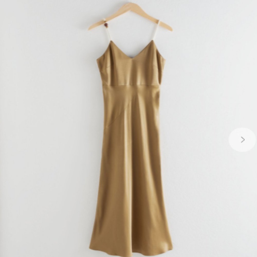 & OTHER STORIES Rope Strap Midi Slip Dress SIZE 2